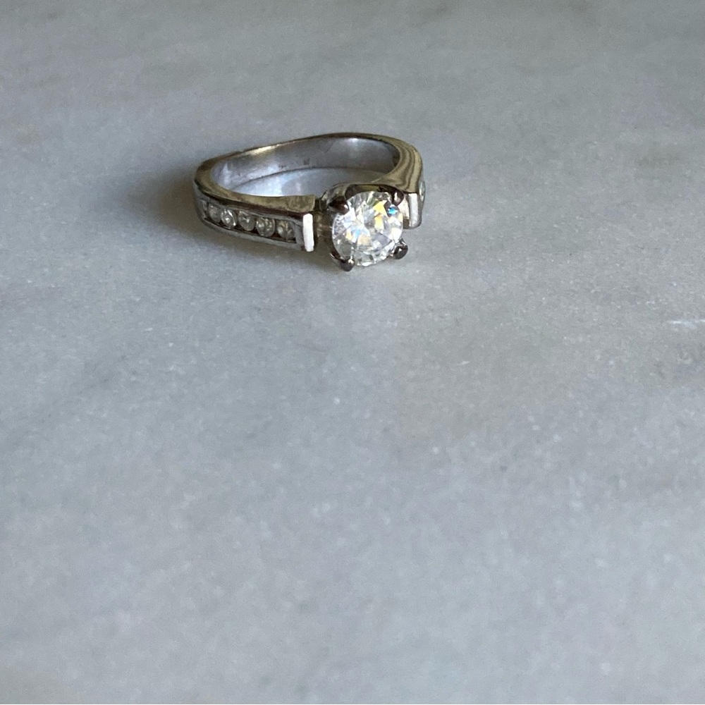 Costume Silver & Diamond Ring